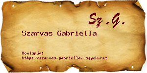 Szarvas Gabriella névjegykártya