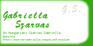 gabriella szarvas business card